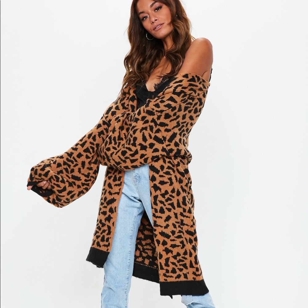 Cheetah print cardigan